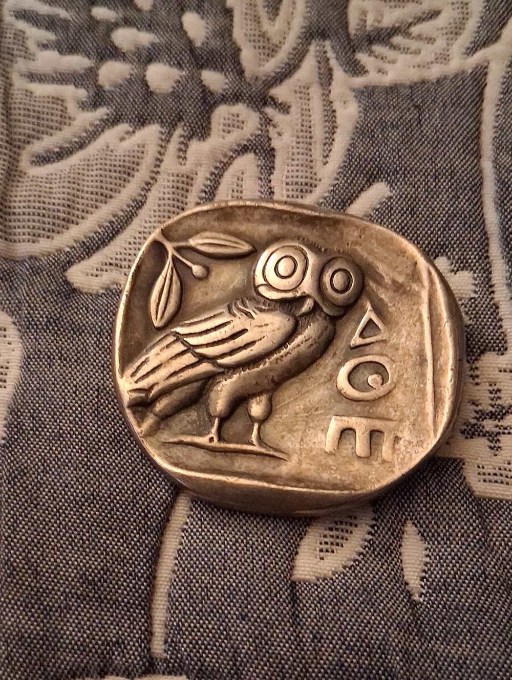 Sterling Silver Owl Bird Brooch